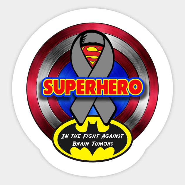 Superhero Against Brain Tumors Sticker by Dr. Mitch Goodkin